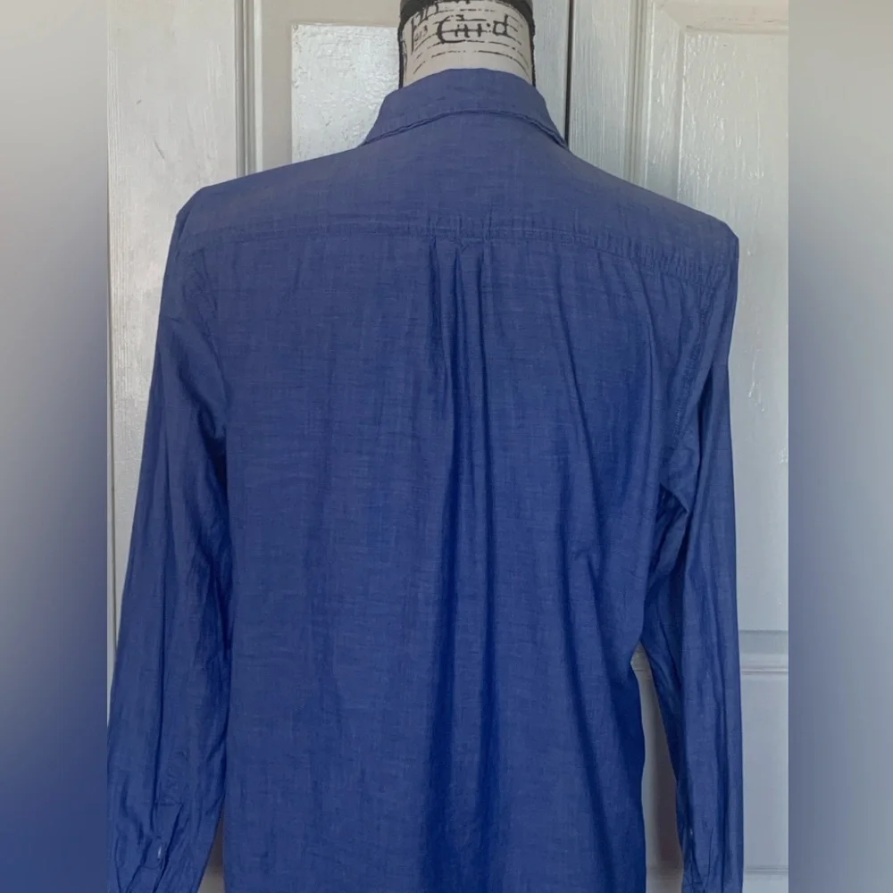 J. Crew Blue Chambray Long Sleeve Button Down Shirt